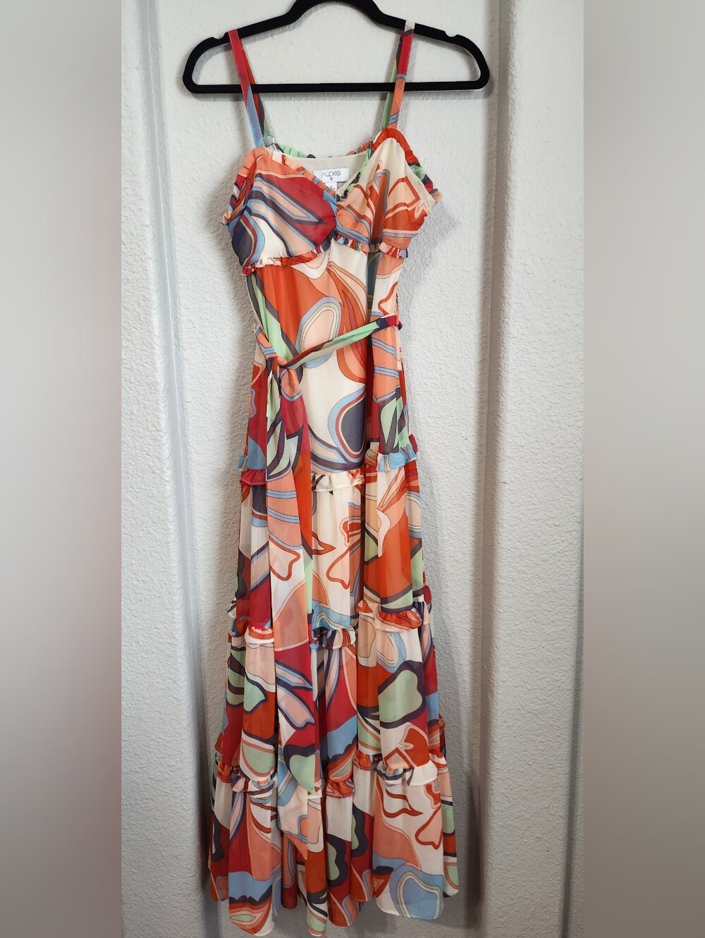 ALEXIS for Target Abstract Print Tiered Maxi Dress – Size Small